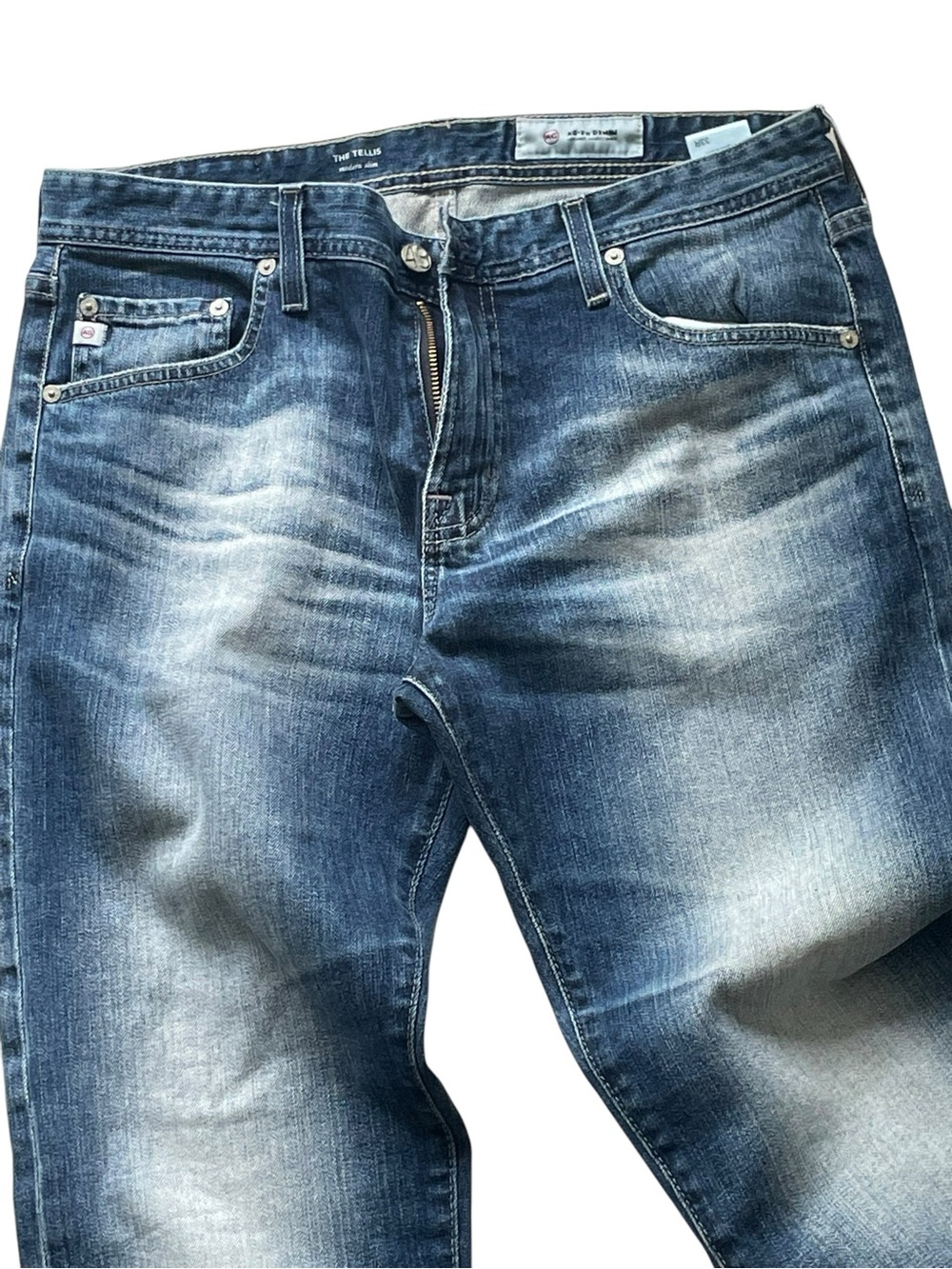 Ag Adriano Goldschmied Men's Faded Blue Straight Jeans